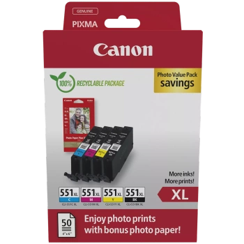 Tusz Canon CLI-551XL CMYK Photo Value Pack